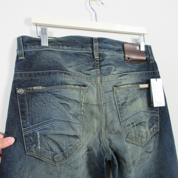 Armani Exchange Distressed Jeans Made in USA Denim Blue Mens Size 31 Short 764 - Picture 8 of 13